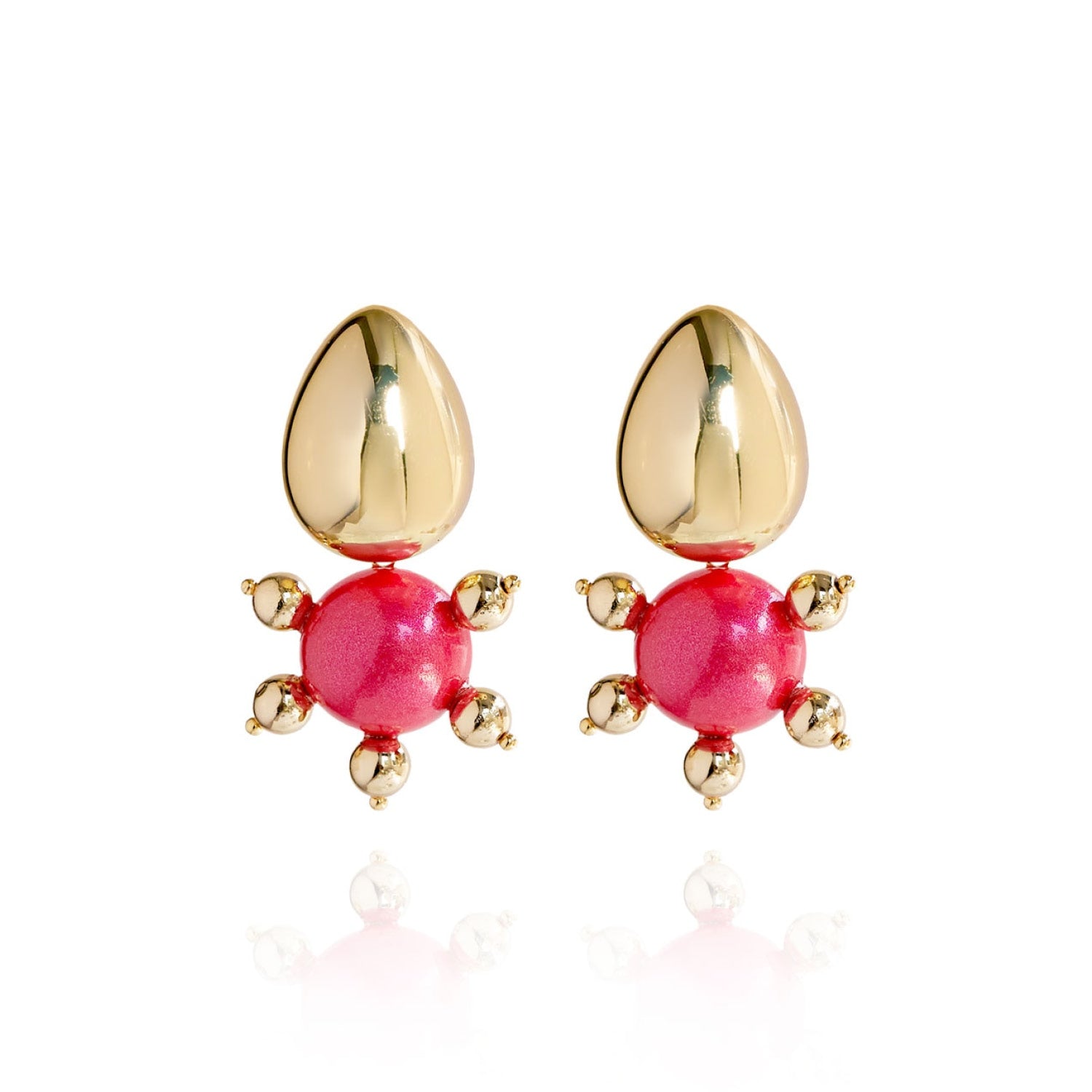 Tulia Earrings In Coral Sunset