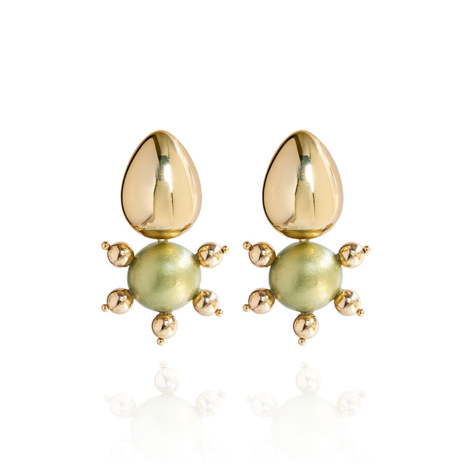 Tulia Earrings In Lime Twist