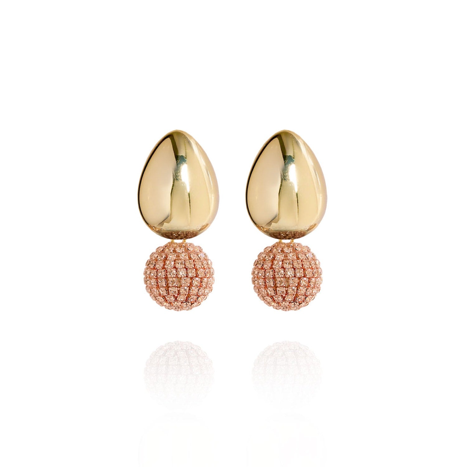 Tulia Glam Earrings In Peach Sorbet
