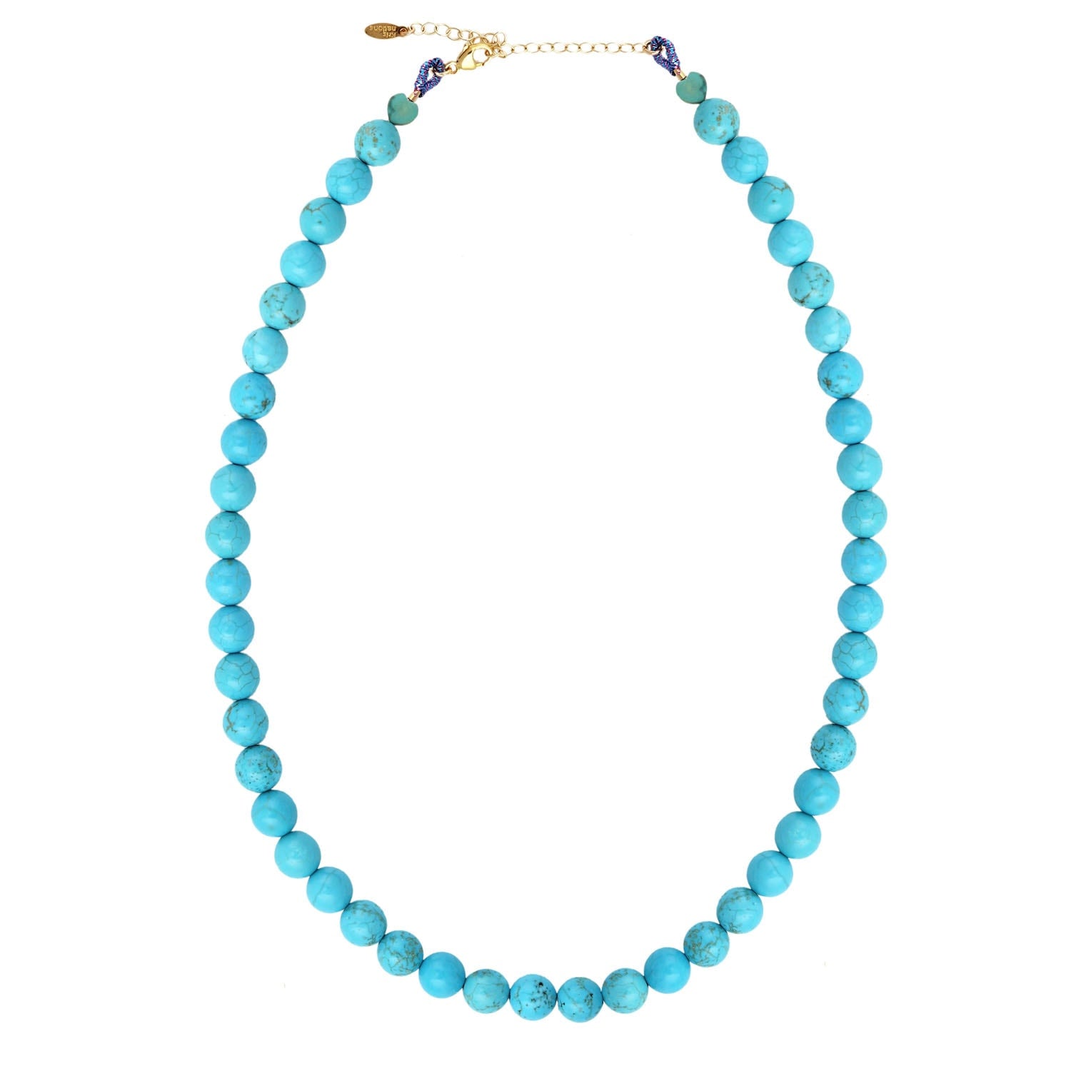 Turquoise Baller Gemstone Beaded Necklace