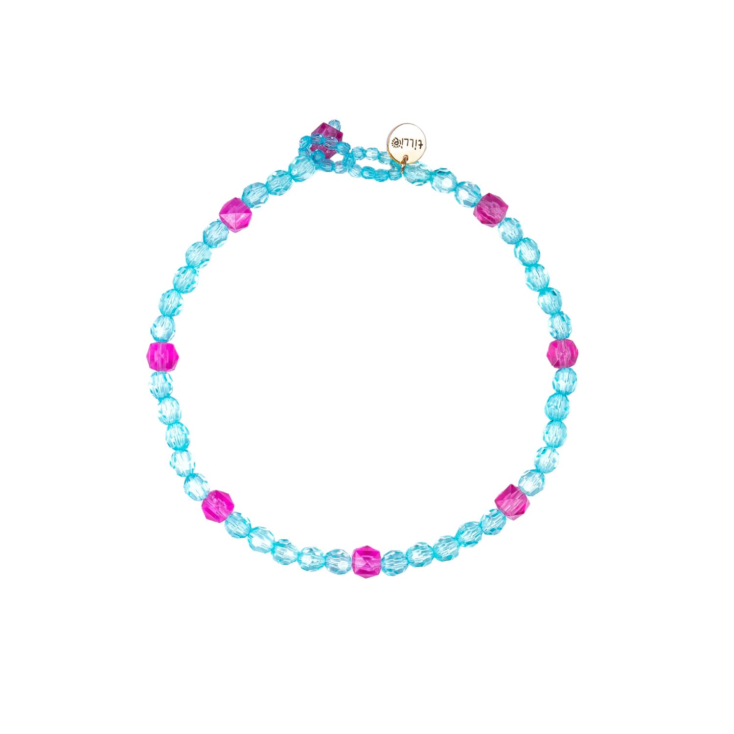 Turquoise Blue Daily Wear Carnival Bead Necklace