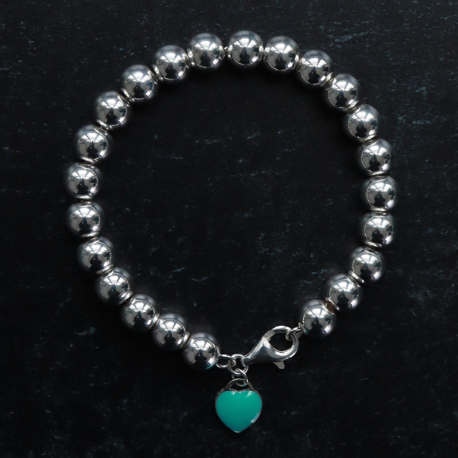 Turquoise Charm & Sterling Silver Bracelet