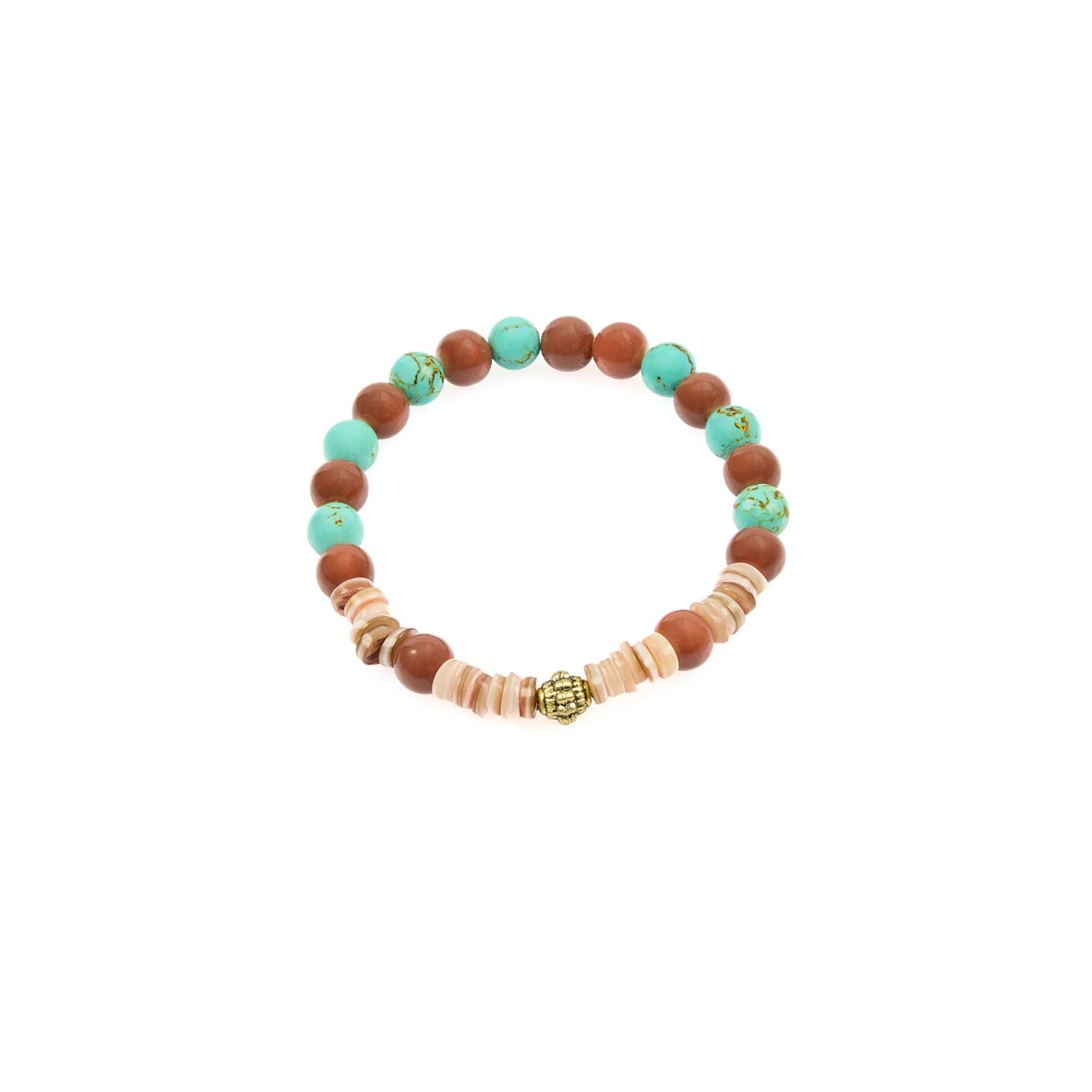Turquoise & Jasper Beaded Bracelet
