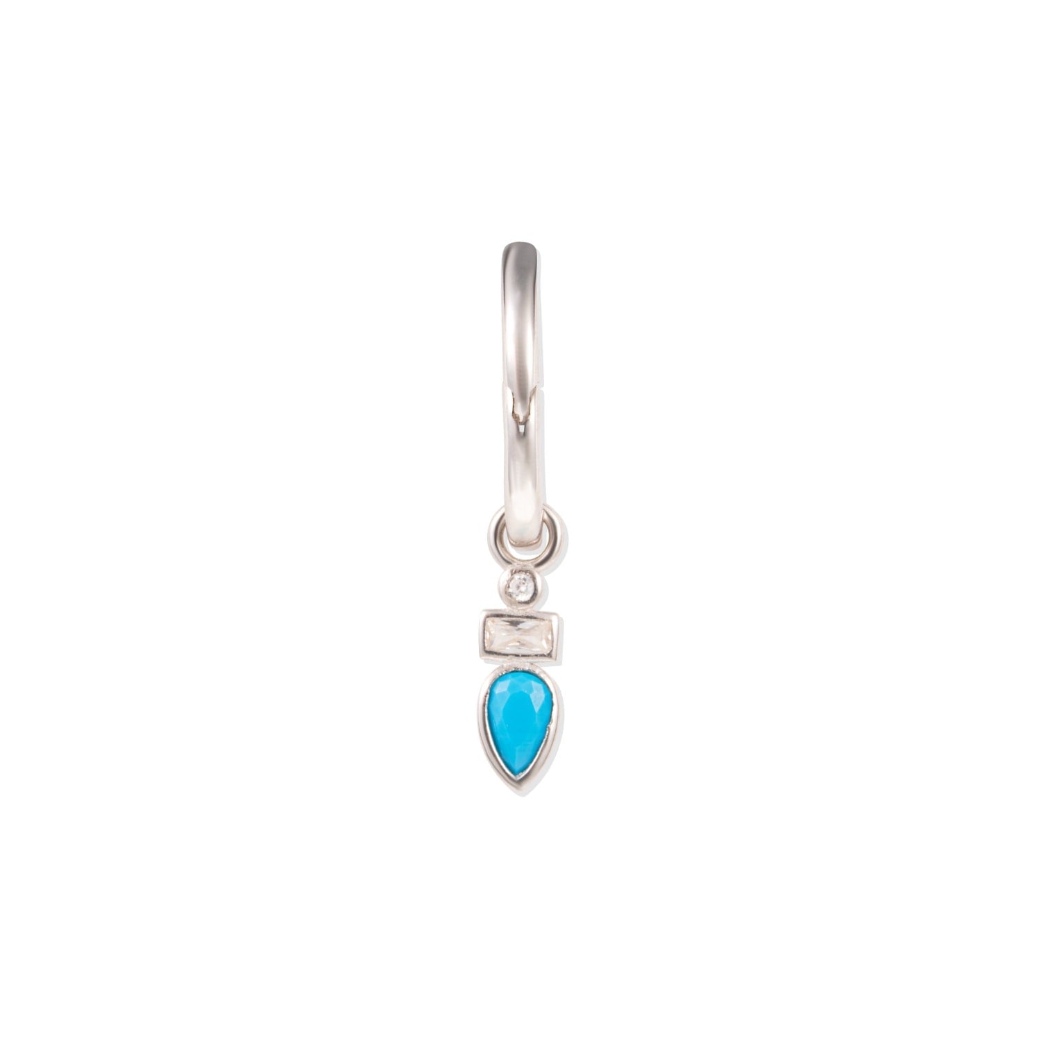 Turquoise Drop Charm Earring