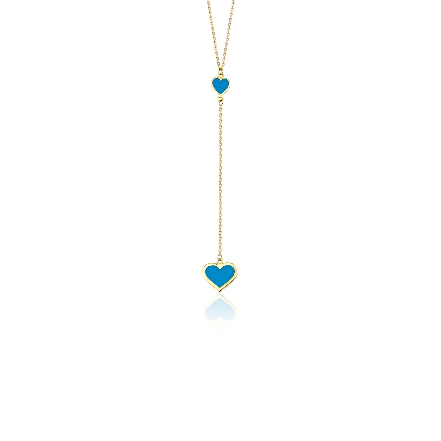 Turquoise Heart Lariat Necklace