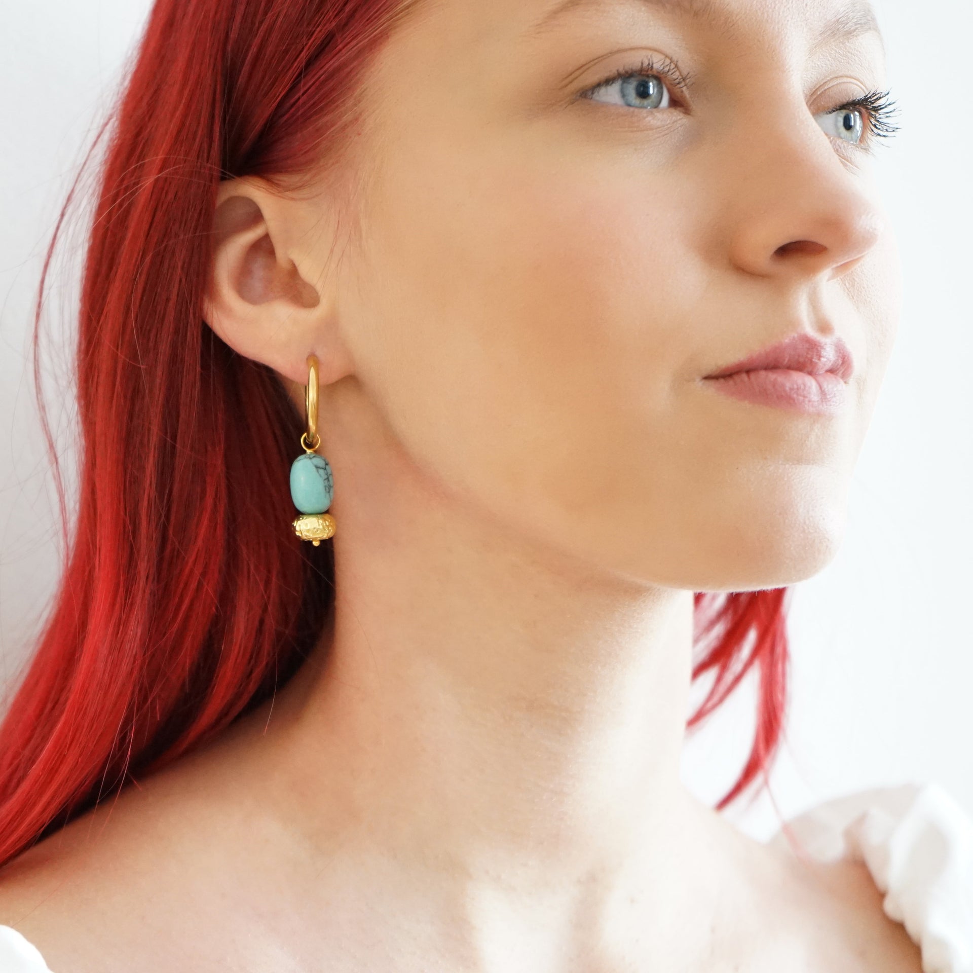 Turquoise Hoop Earrings Malta