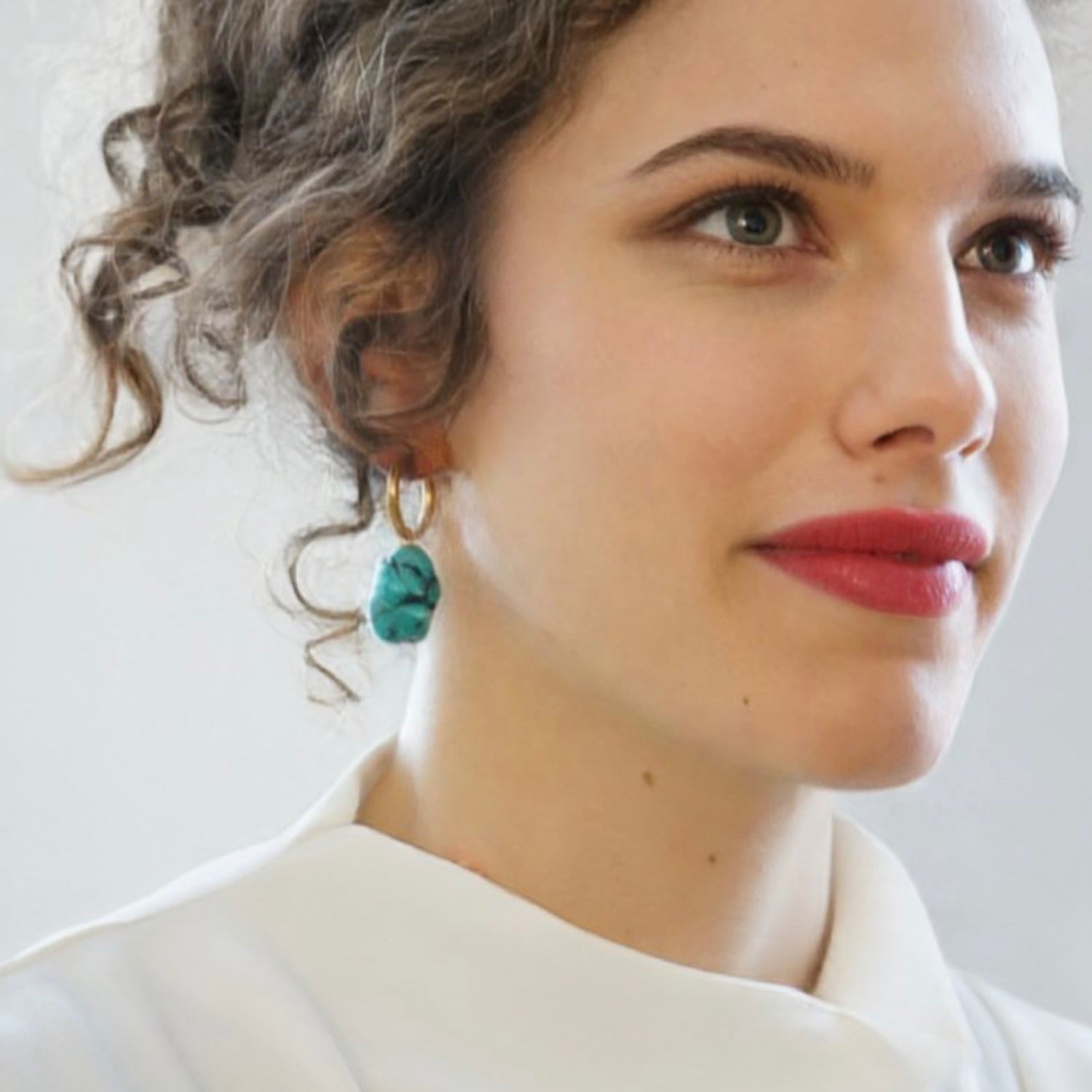 Turquoise Hoop Earrings Tabitha