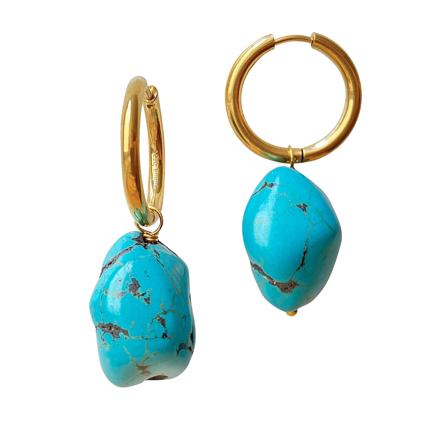 Turquoise Hoop Earrings Tabitha