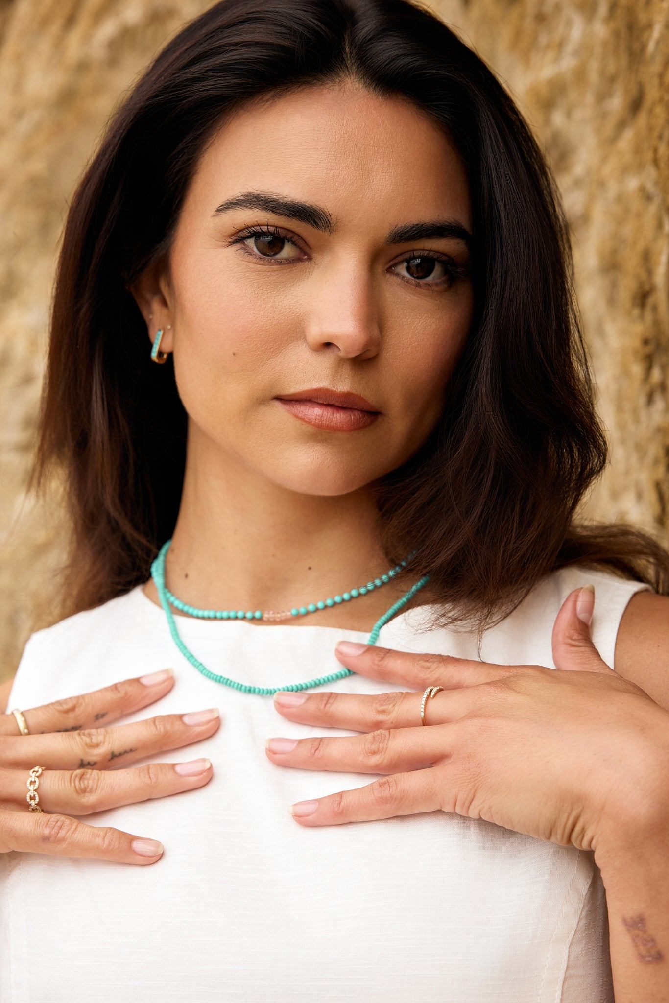 Turquoise & Sapphire Beaded Choker