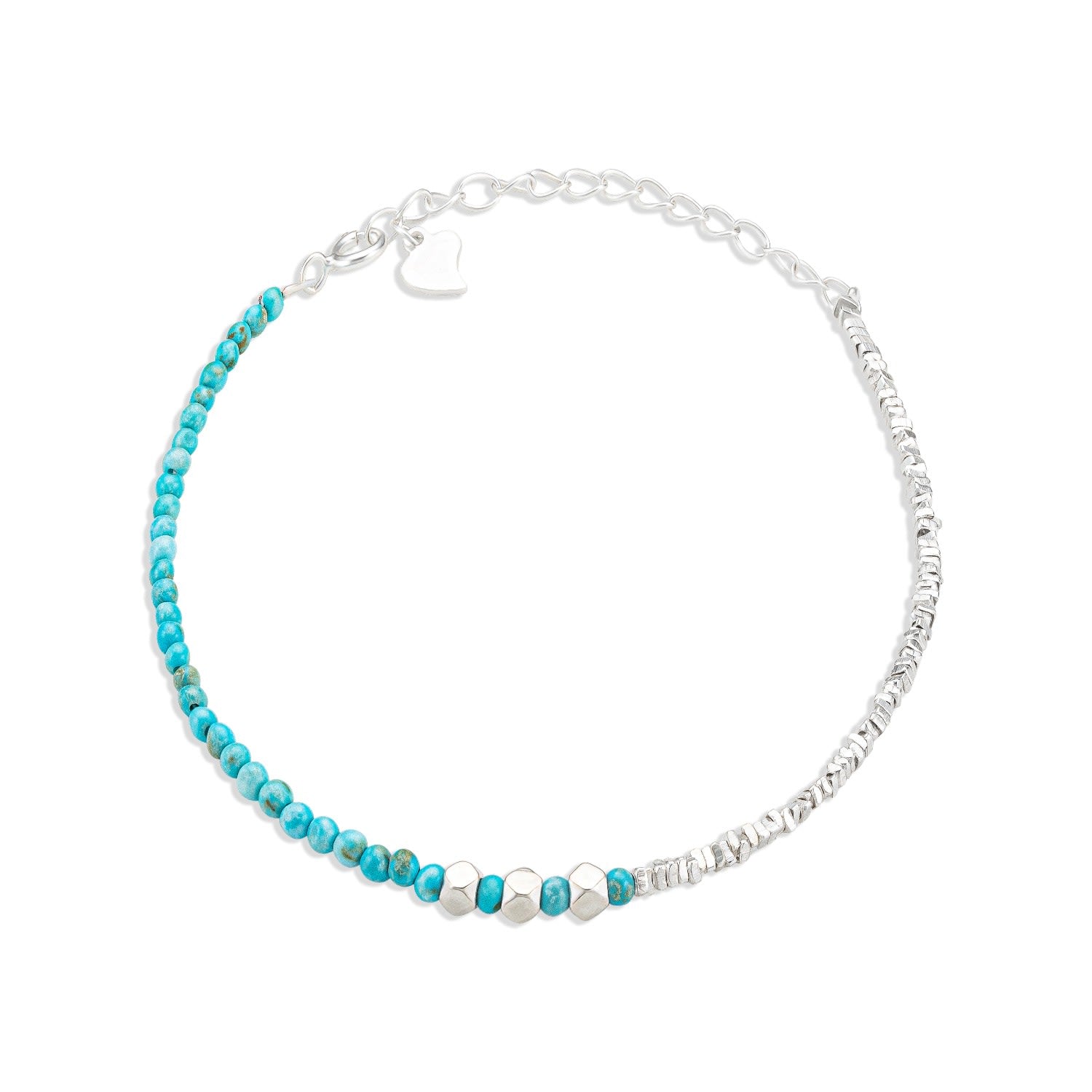 Turquoise Sterling Silver Bracelet - Nori
