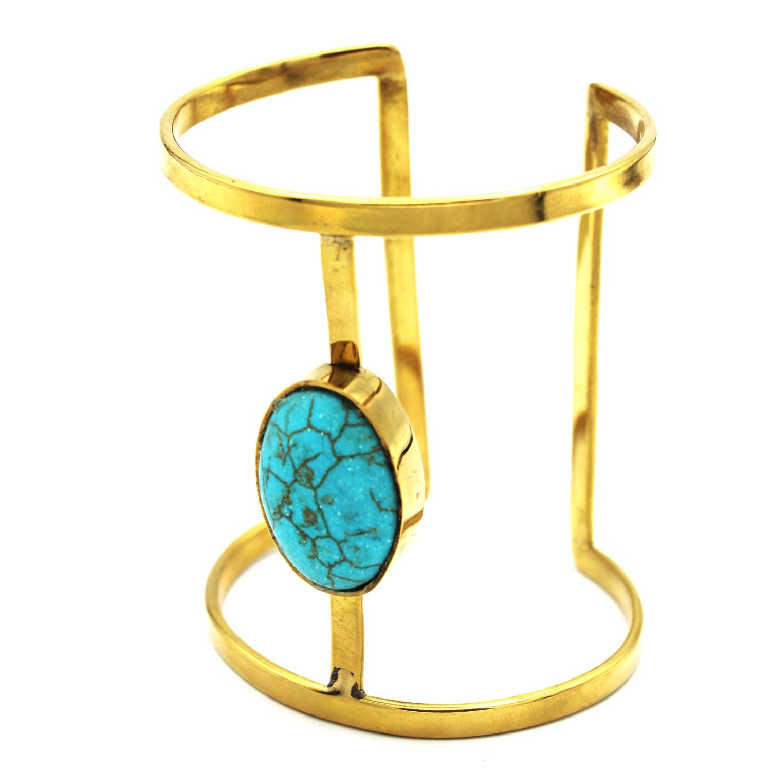 Turquoise Stone Cuff