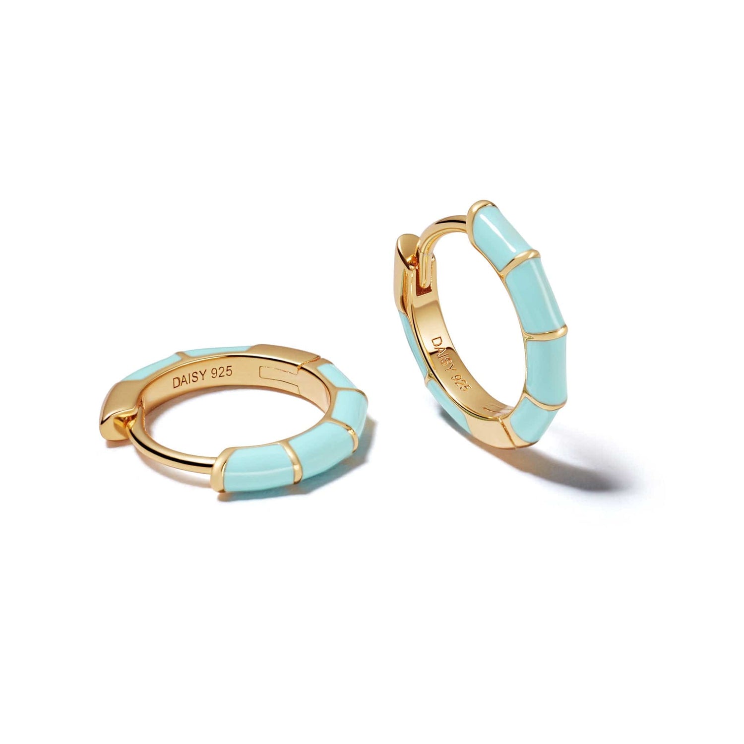 turquoise-stripe-huggie-hoop-earrings-18ct-gold-plated-daisy-london