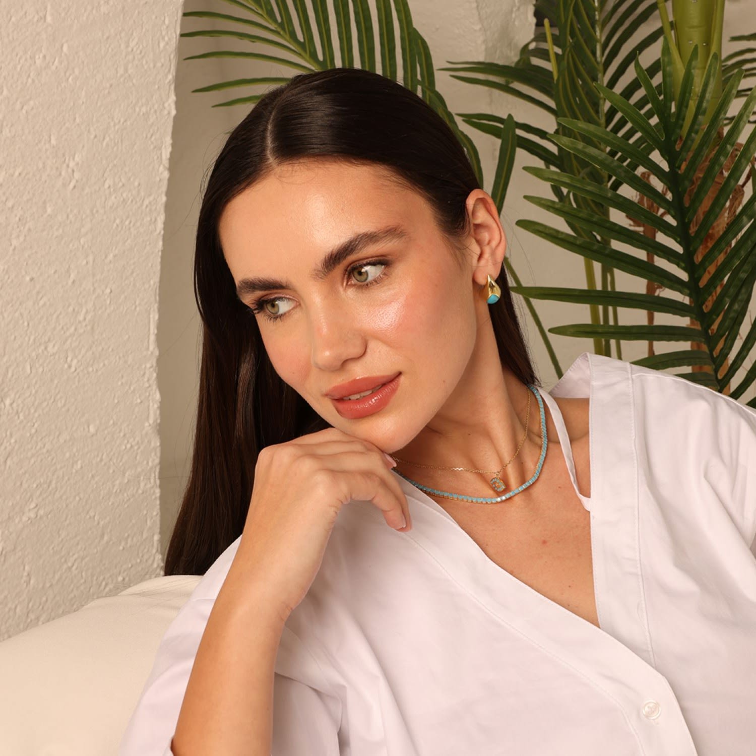 Turquoise Tennis Necklace