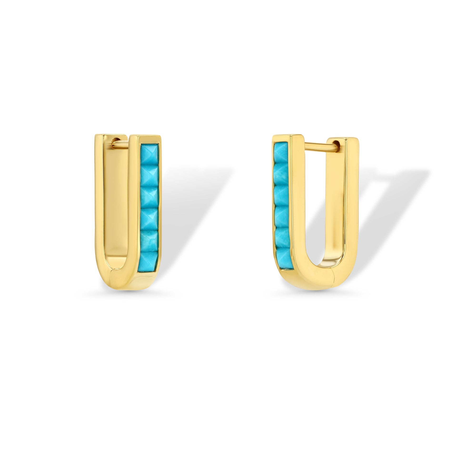 Turquoise U-Shaped Earrings