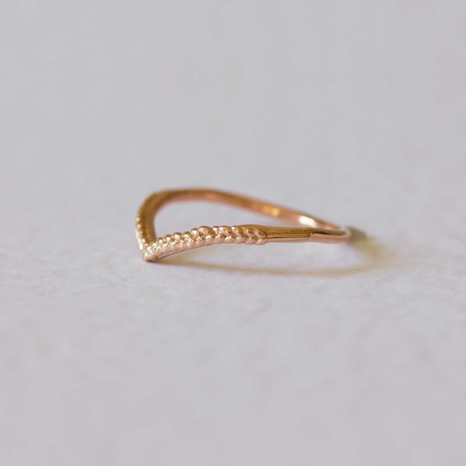 Wheat Ring - 9Ct Solid Rose Gold