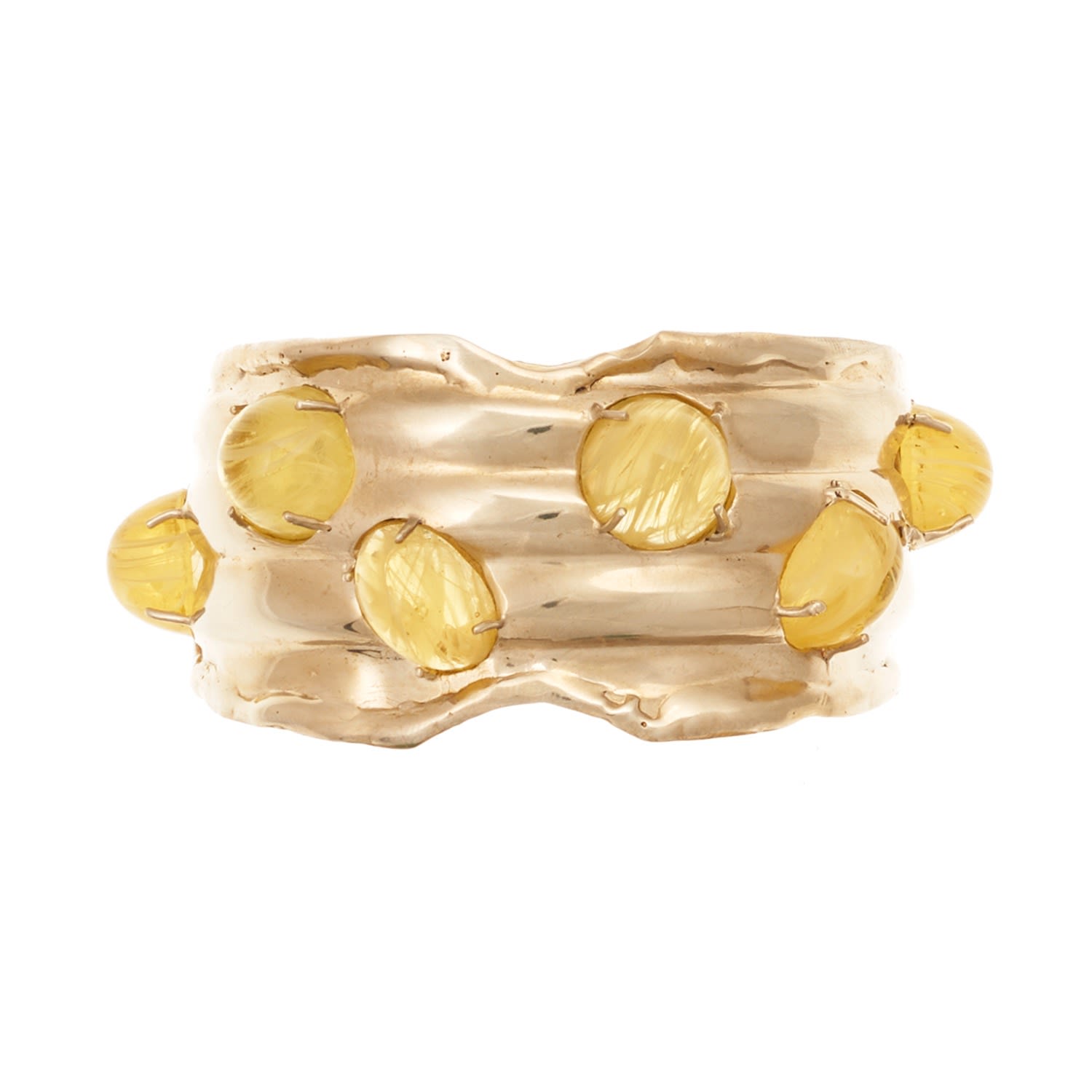Cybill Cuff In Citrine Glass
