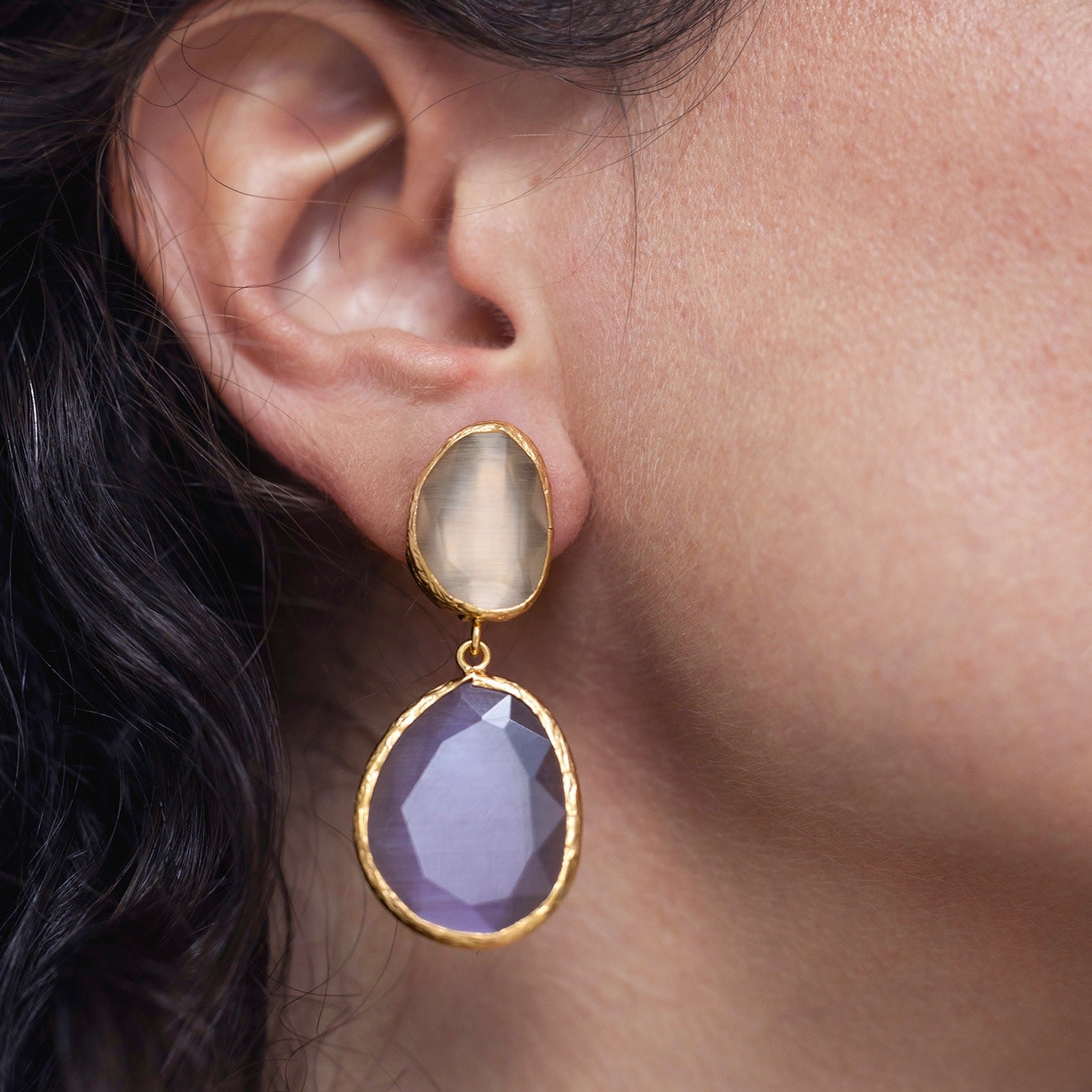 Twilight Hues Cat Eye Earrings