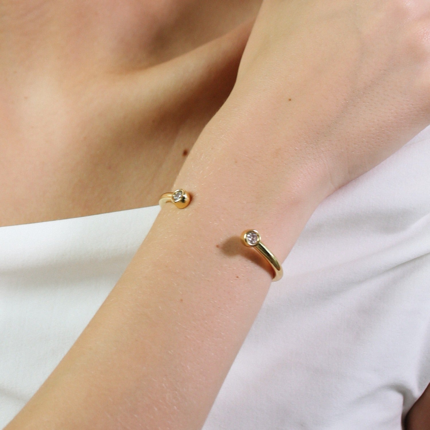 Twin Spark Cuff Bangle