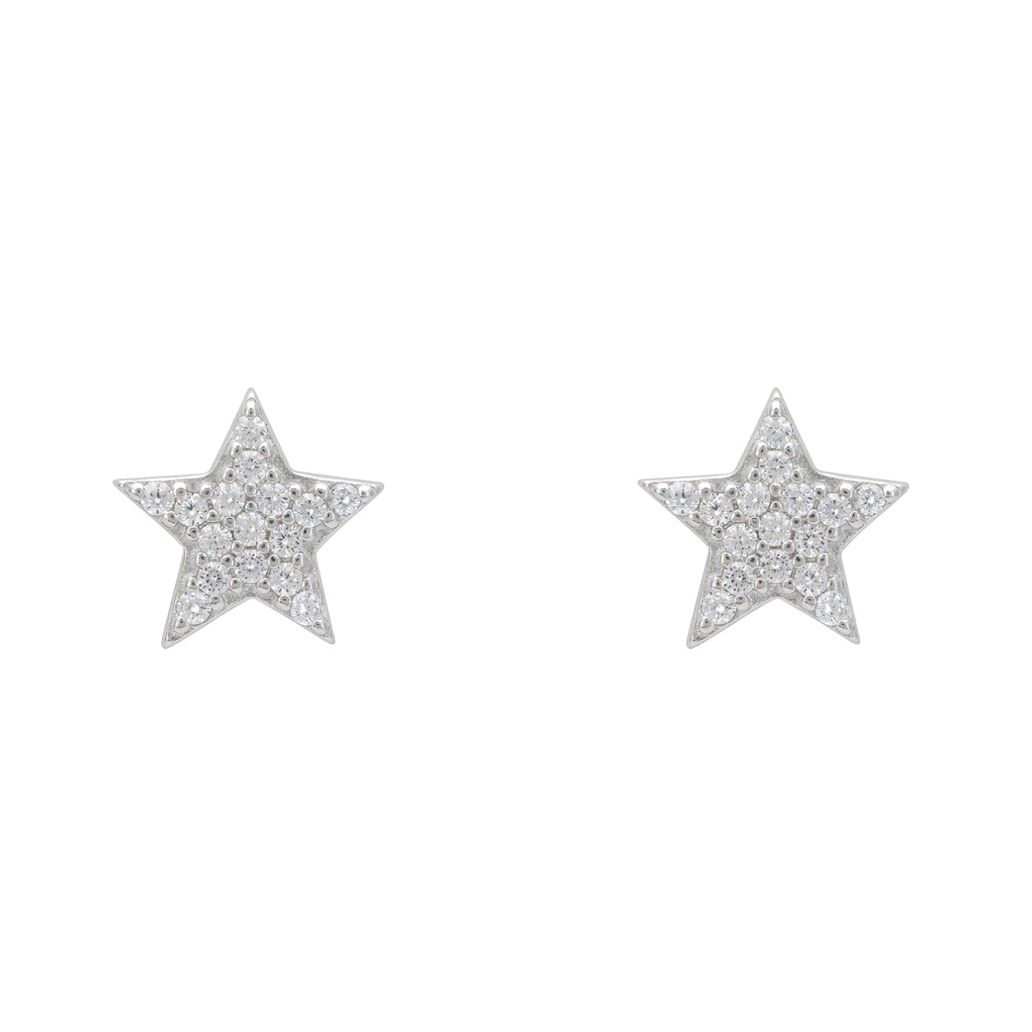 Twinkle Star Stud Earrings Silver