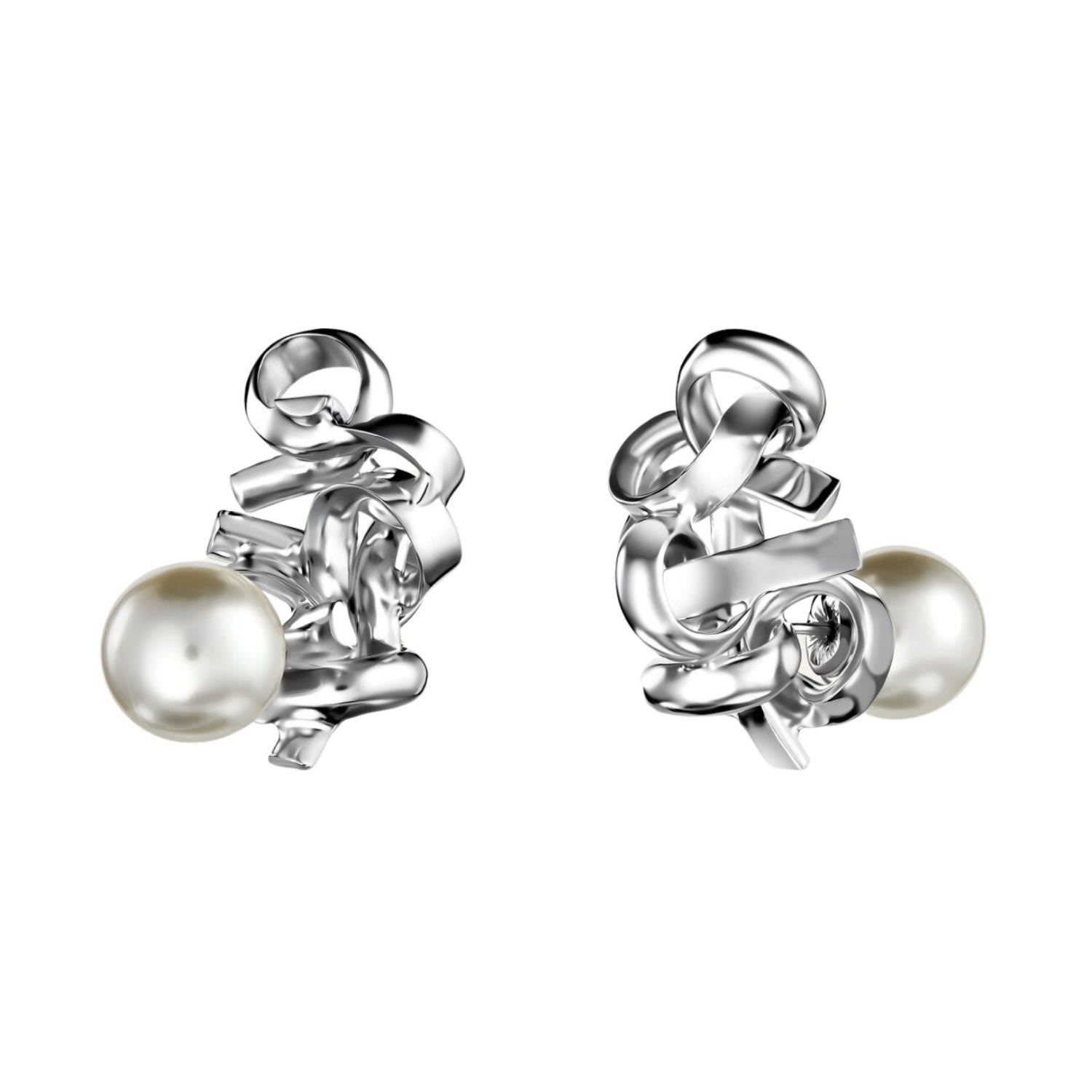 Twins E Silver Earrings