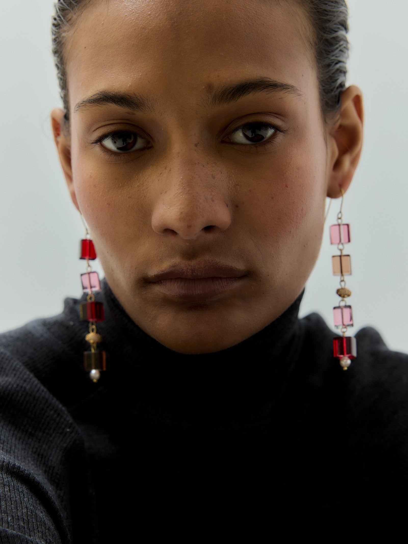 Twins Earrings - Red