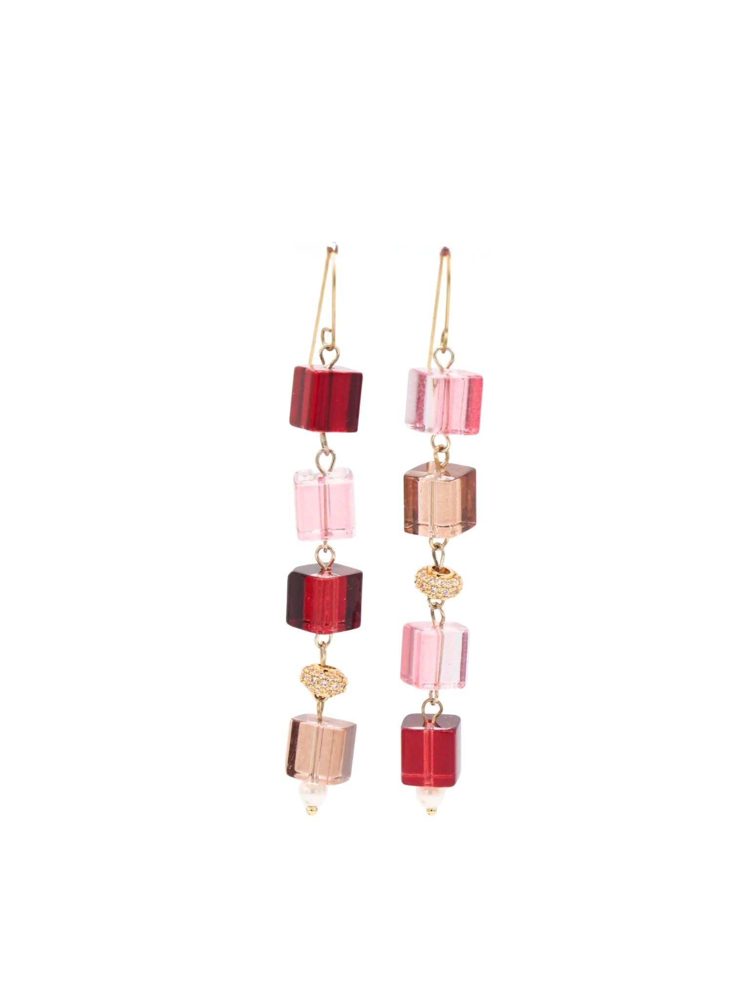 Twins Earrings - Red