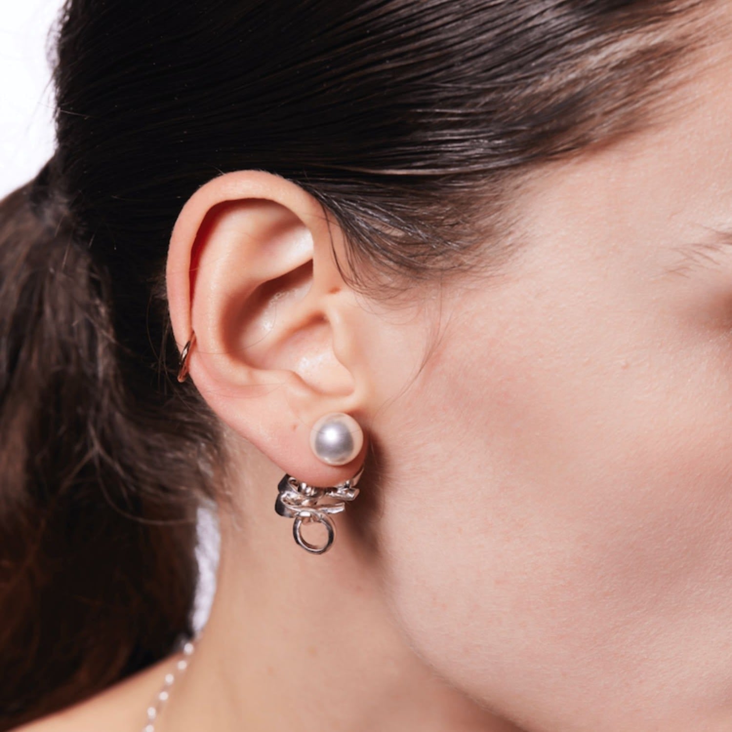 Twins E Silver Earrings