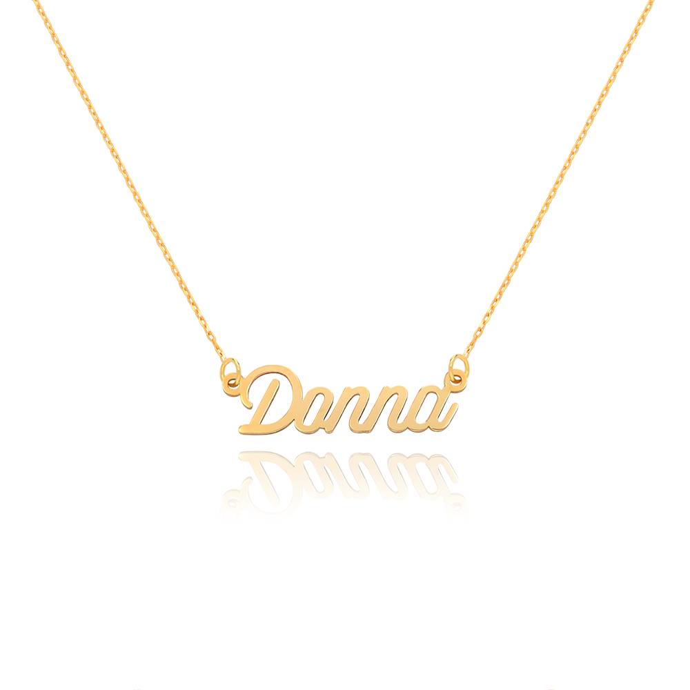 Twirl Script Name Necklace in 14K Yellow Gold