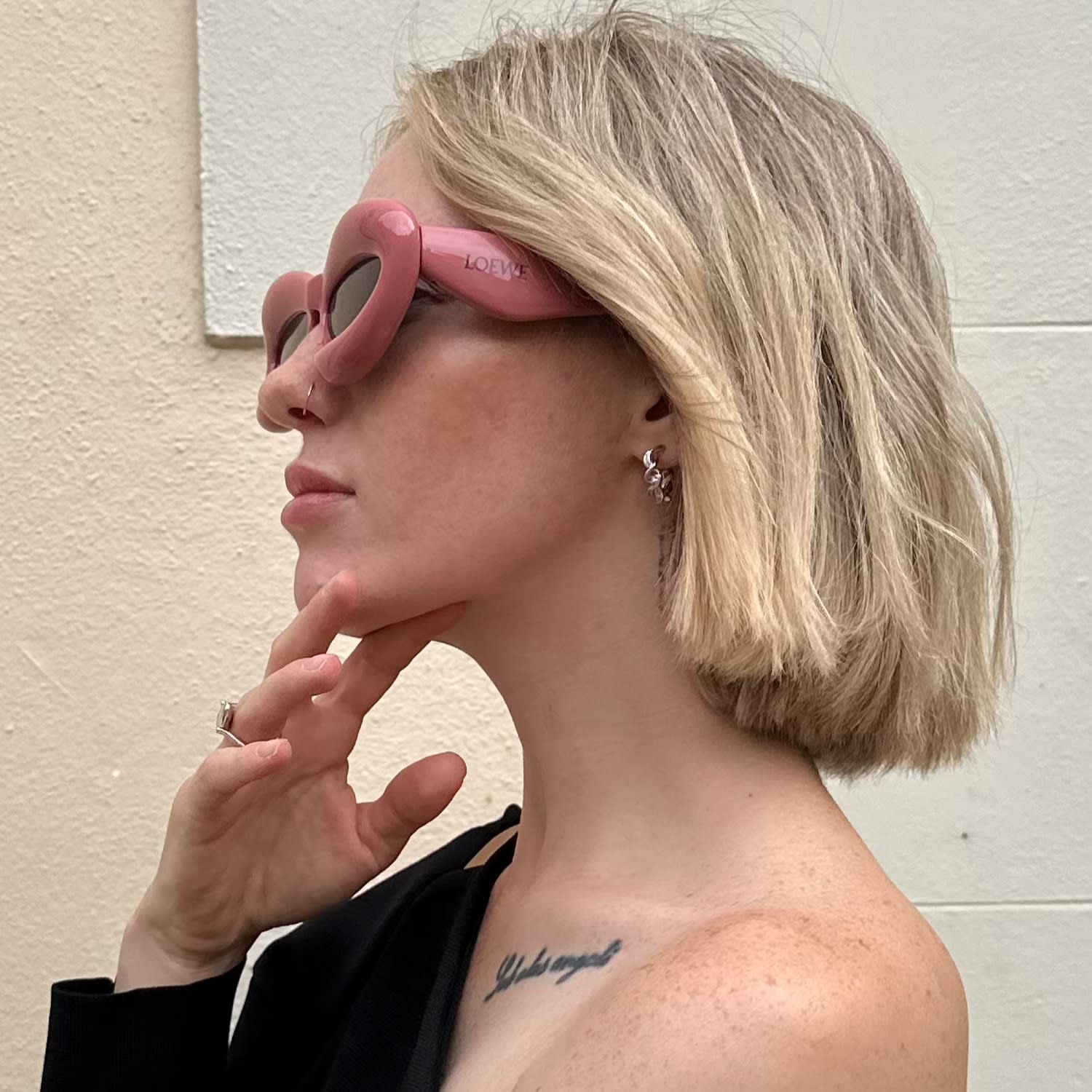 Twist Hoop Earrings Silver