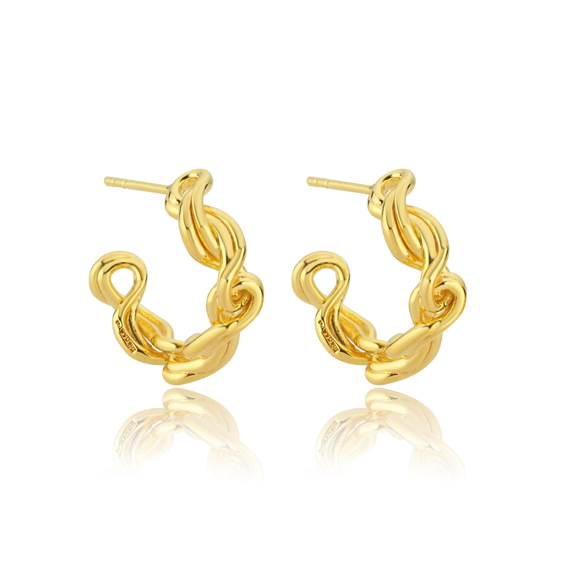 Twist Hoop Earrings Gold