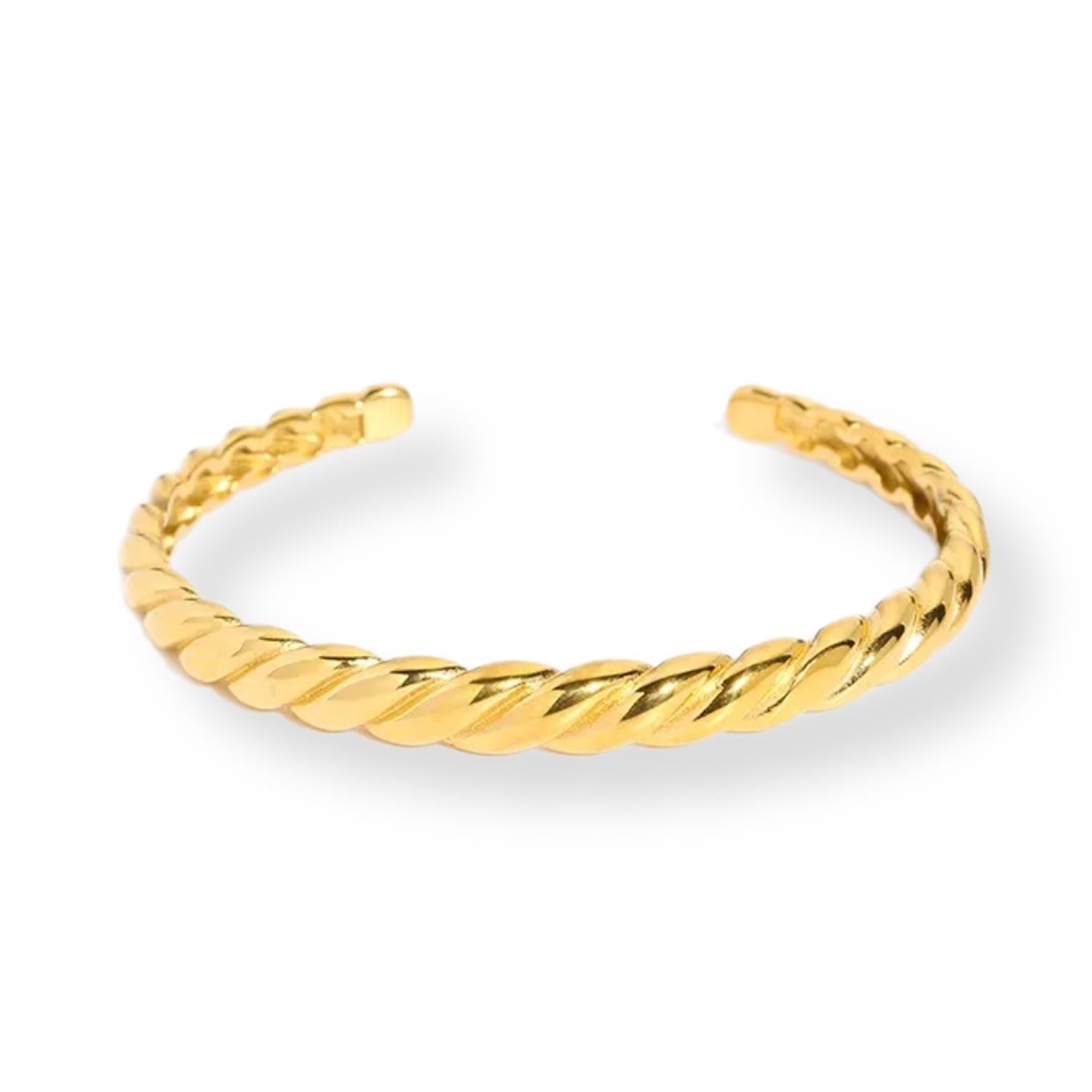 Twisted Indian Gold Bangle Tarnish Free