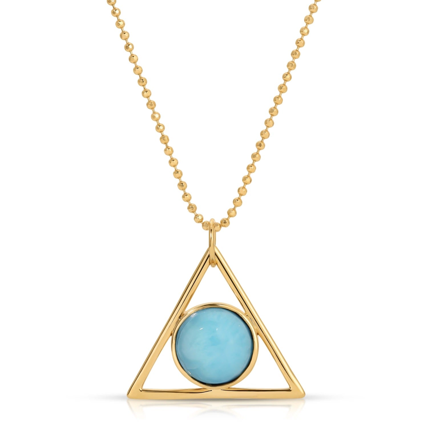 Two Faced Double Sided Necklace- Larimar, Moonstone