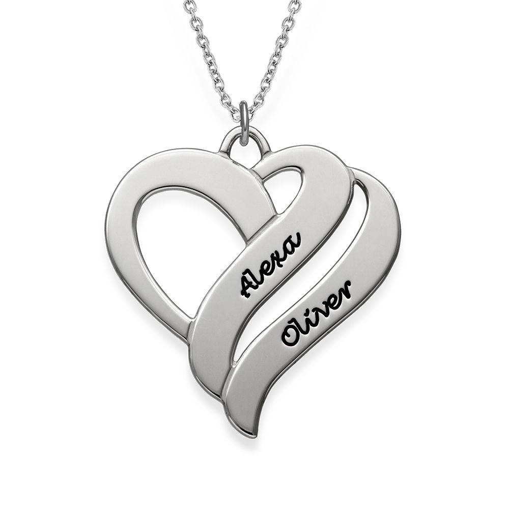 Anniversary Gifts for Her - Two Hearts Forever One Necklace