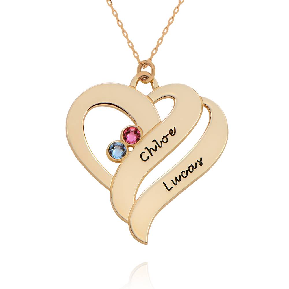 Two Hearts Forever One Necklace - 10k Gold