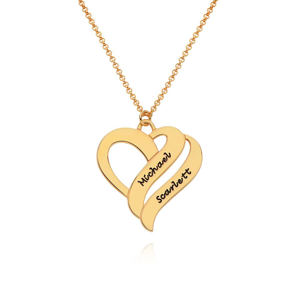 Two Hearts Forever One Necklace in 18k Gold Vermeil