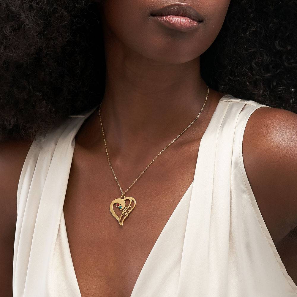 Two Hearts Forever One Necklace with Gold Plating - Gift Ideas - Mother Necklaces - Gifts for Her