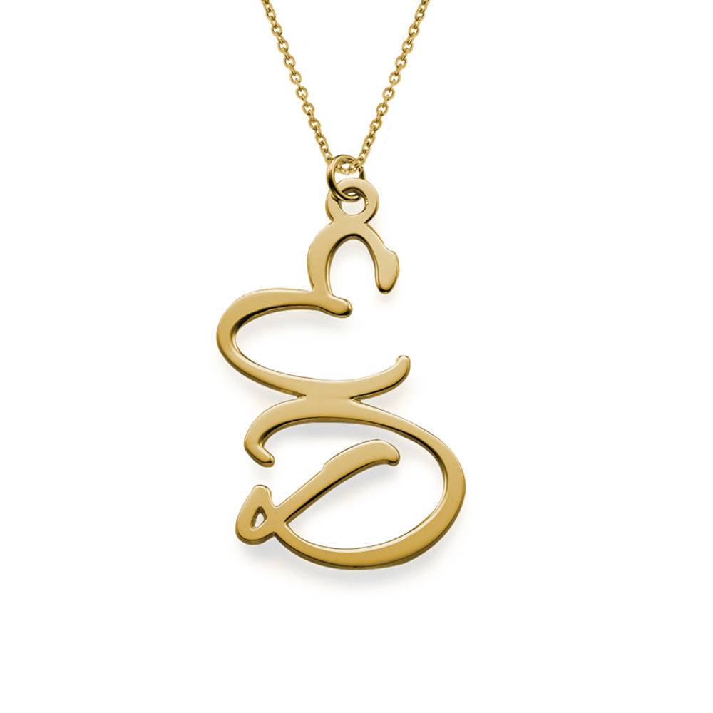Two Initial Necklace in 18K Gold Plating