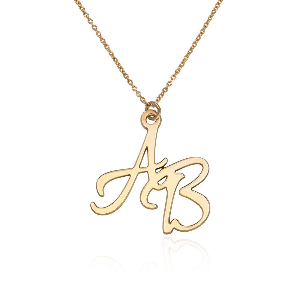 Two Initial Necklace in 18K Gold Vermeil