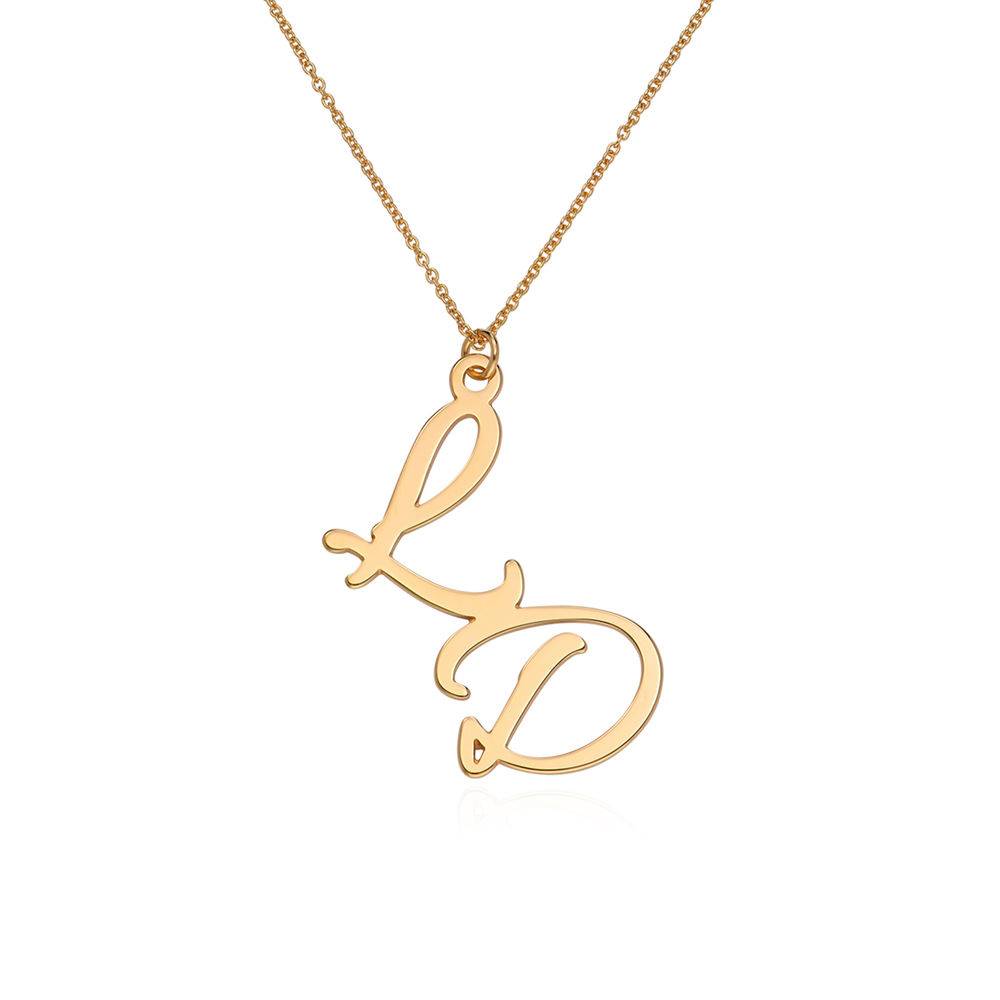 Two Initial Necklace in 18K Gold Vermeil