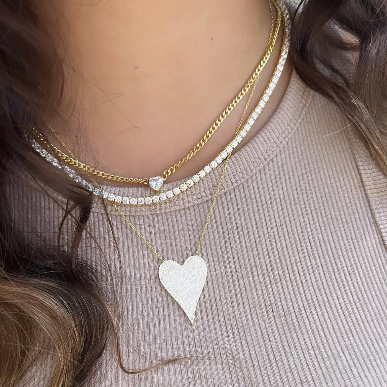 Two Mm Classic Tennis Necklace - Gold