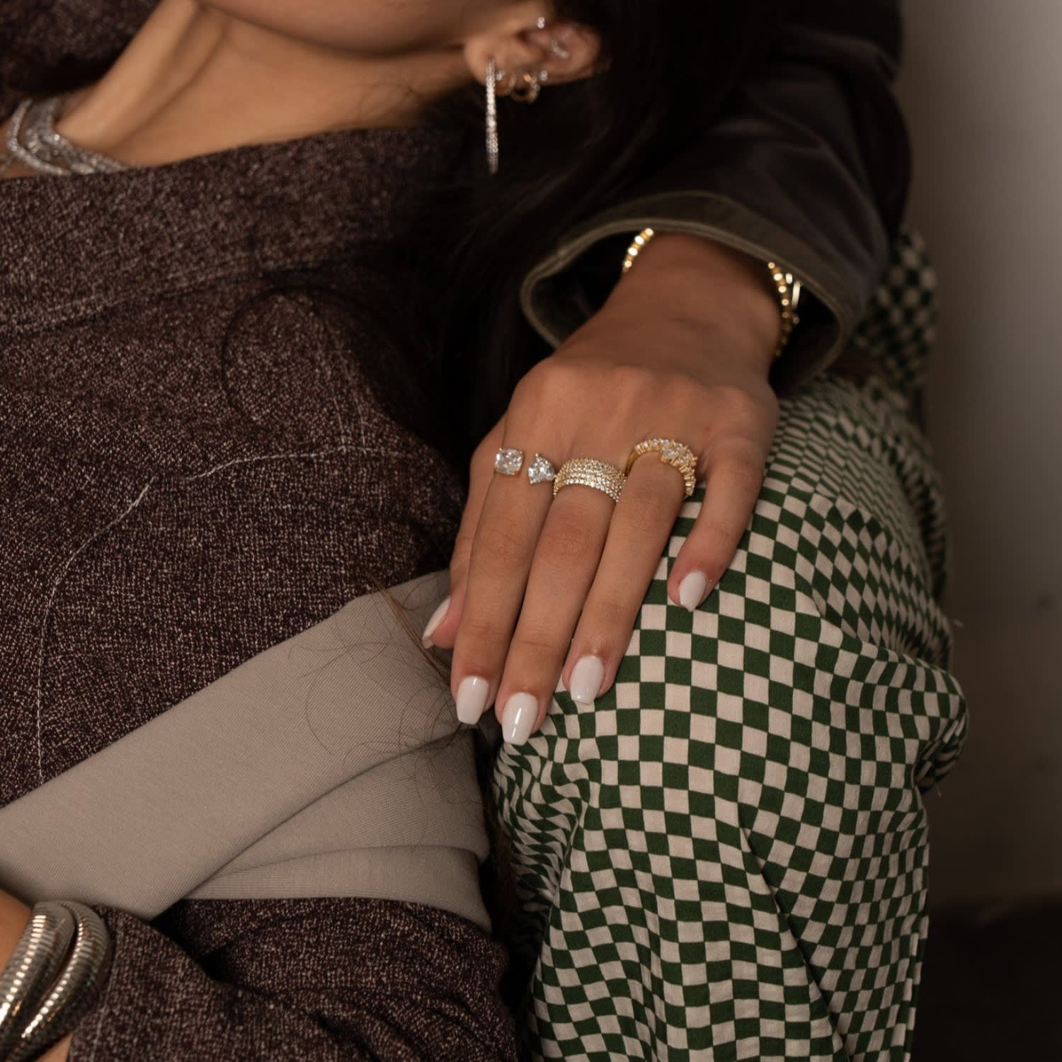 Two Stone Cocktail Ring - Gold