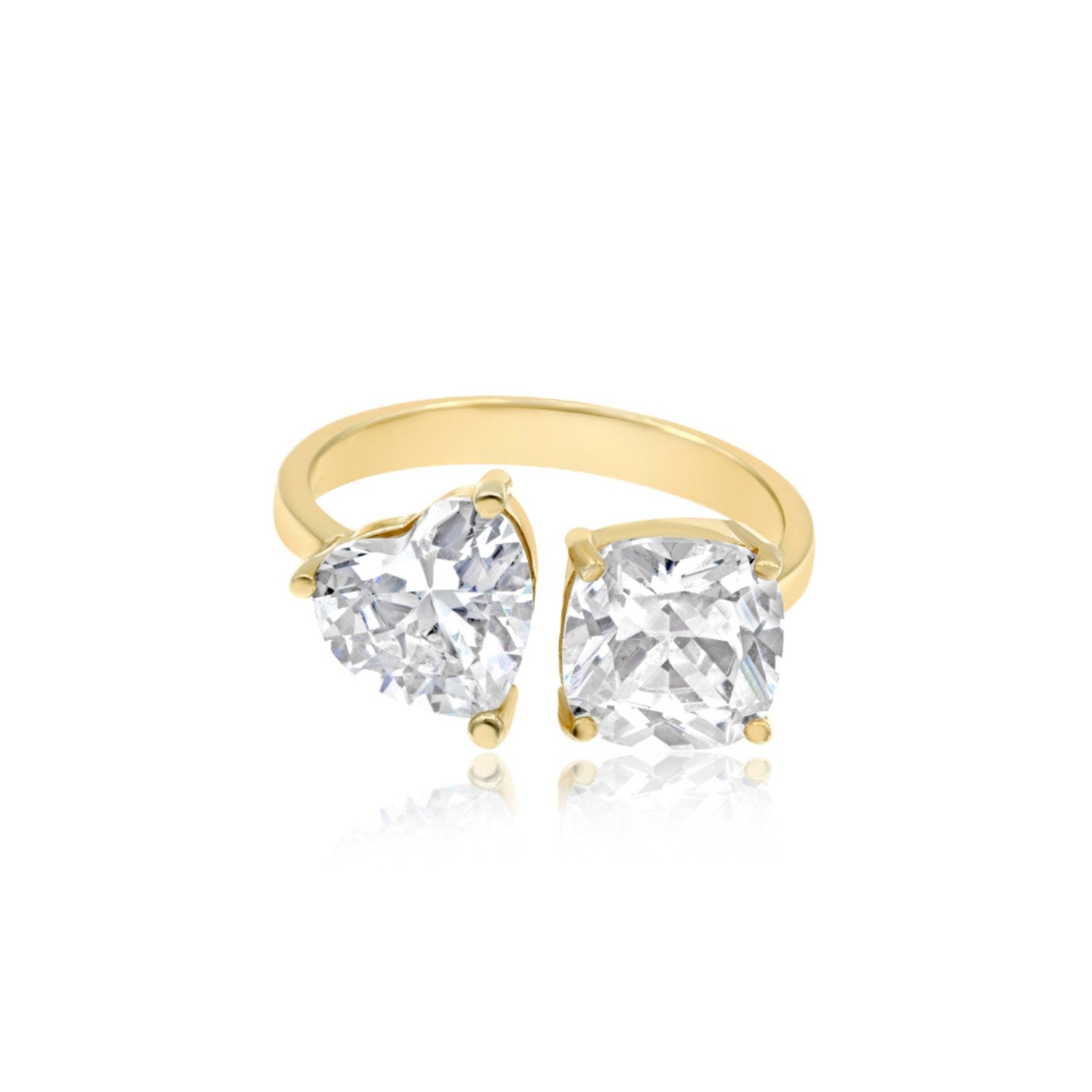 Two Stone Cocktail Ring - Gold
