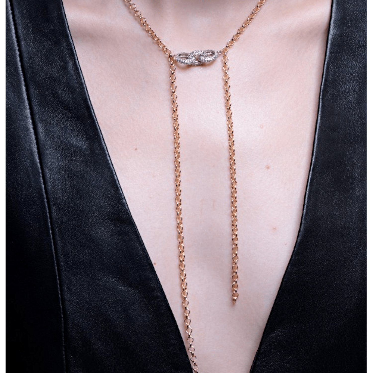 Two Tone Chain Link Lariat