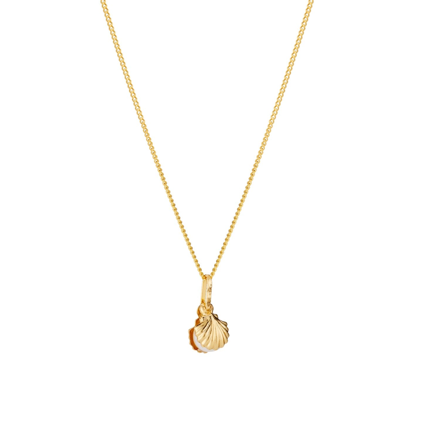 9Ct Gold Pearl & Shell Charm Necklace
