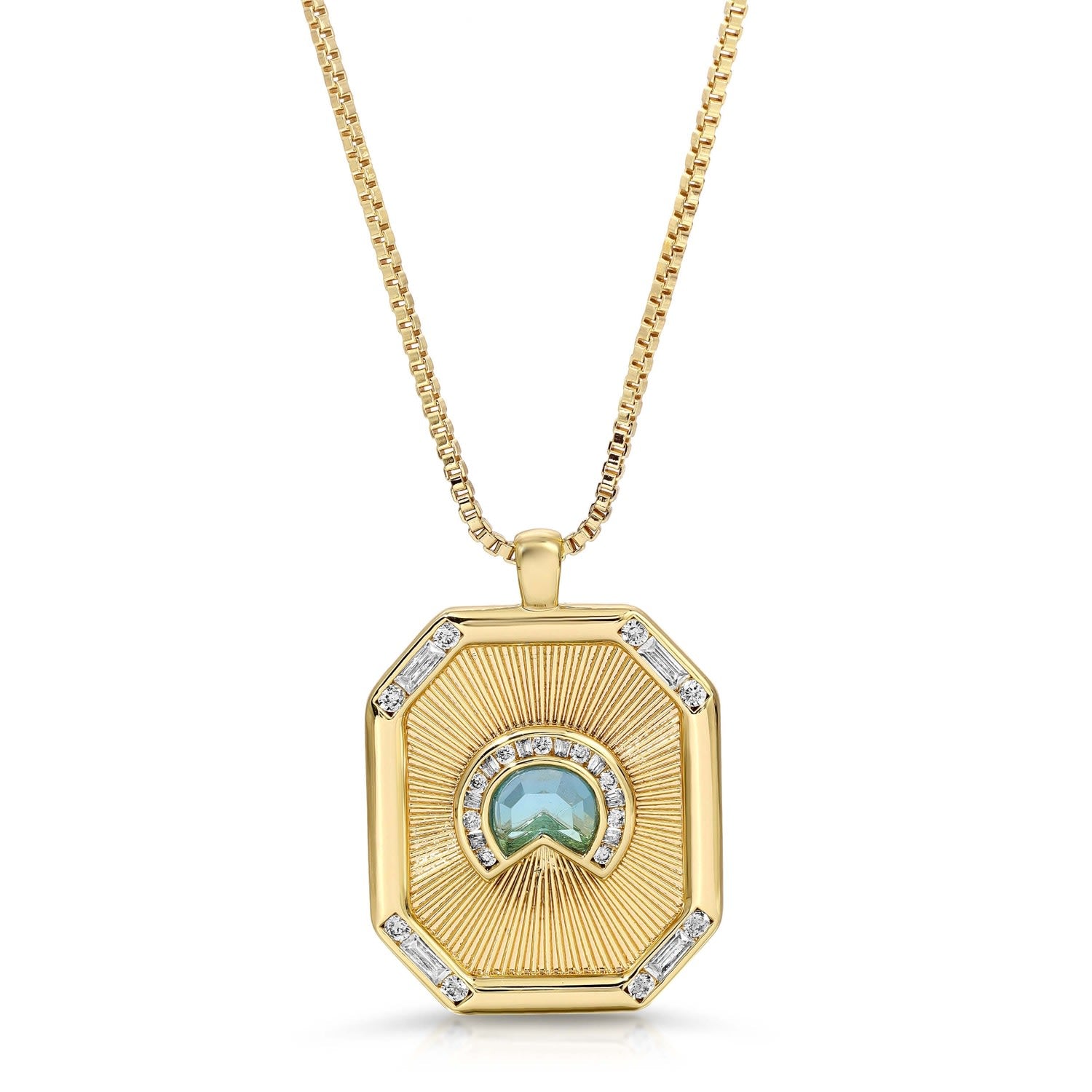 Daybreak Medallion Necklace- Sky