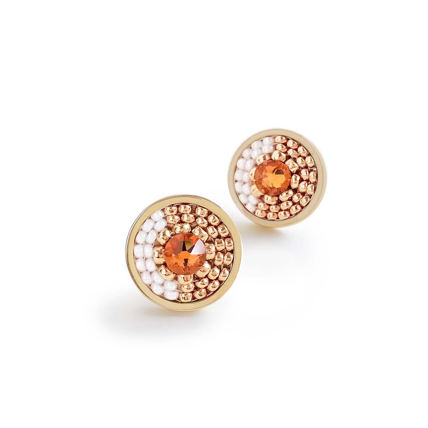 Infinity Stud Earrings - Pearl