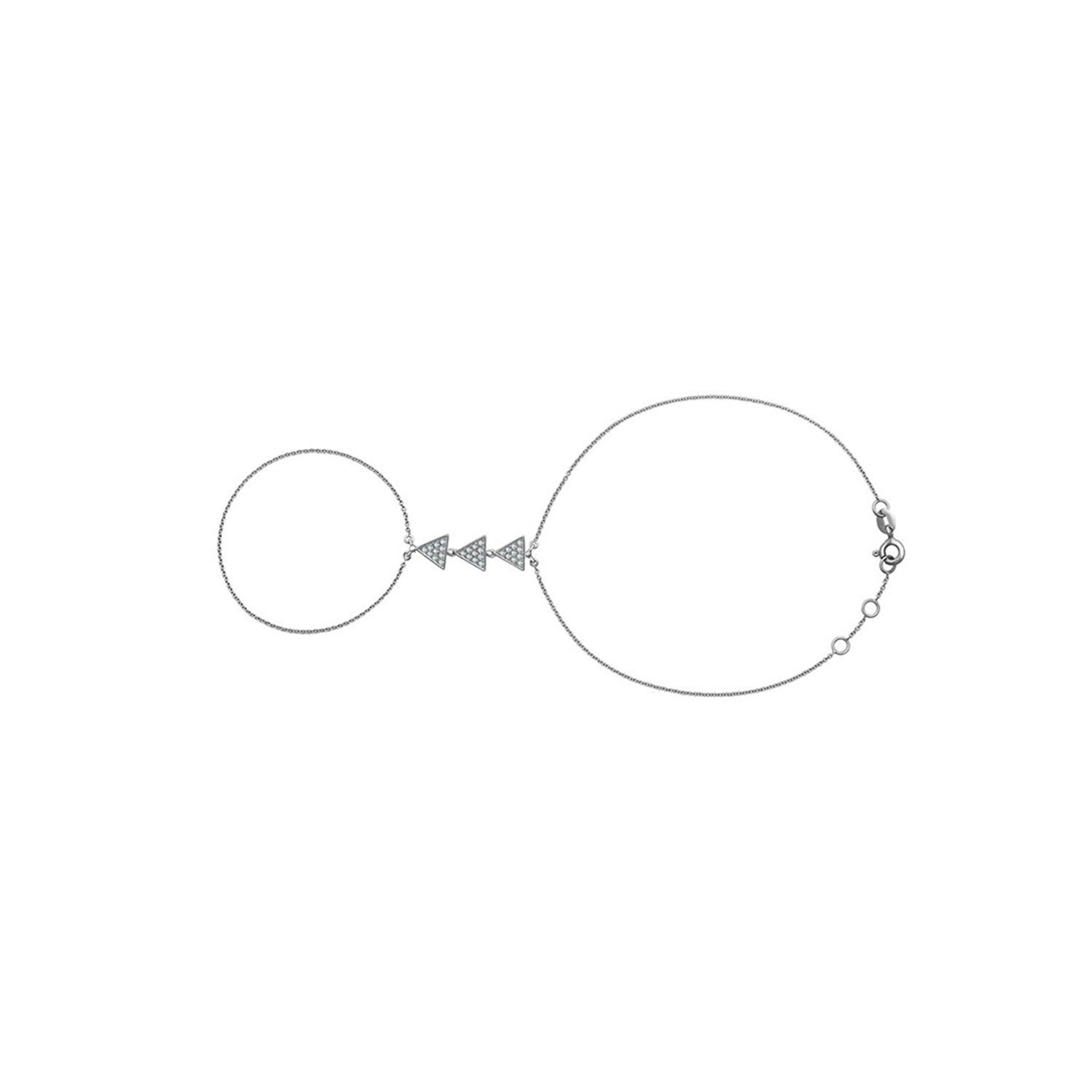 18K White Gold Arrow Shape 2 Way Diamond Bracelet