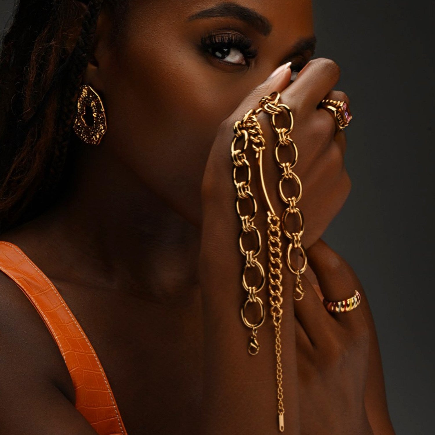 Ubah Gold Chunky Bracelet