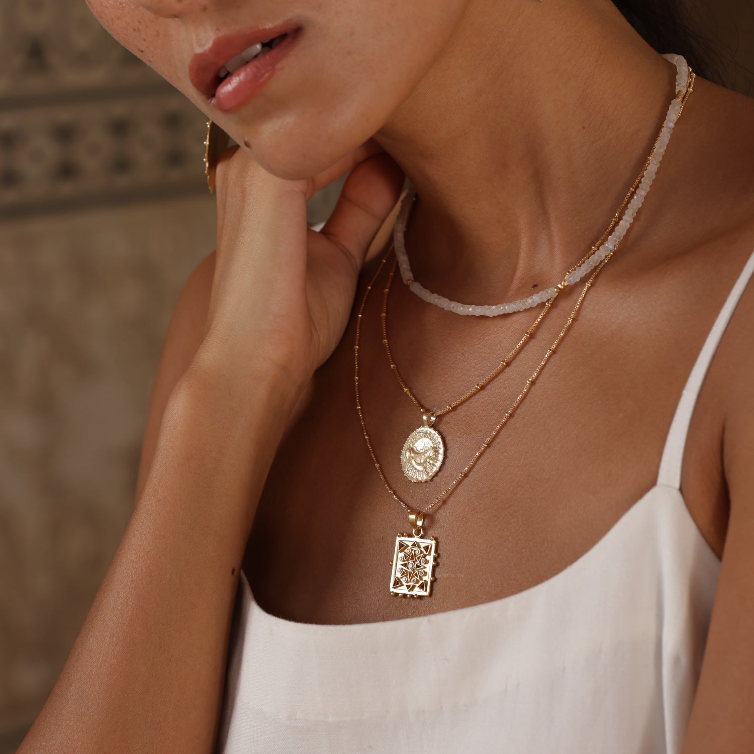 Udaipur Star Talisman Necklace - Gold Vermeil & Clear Quartz