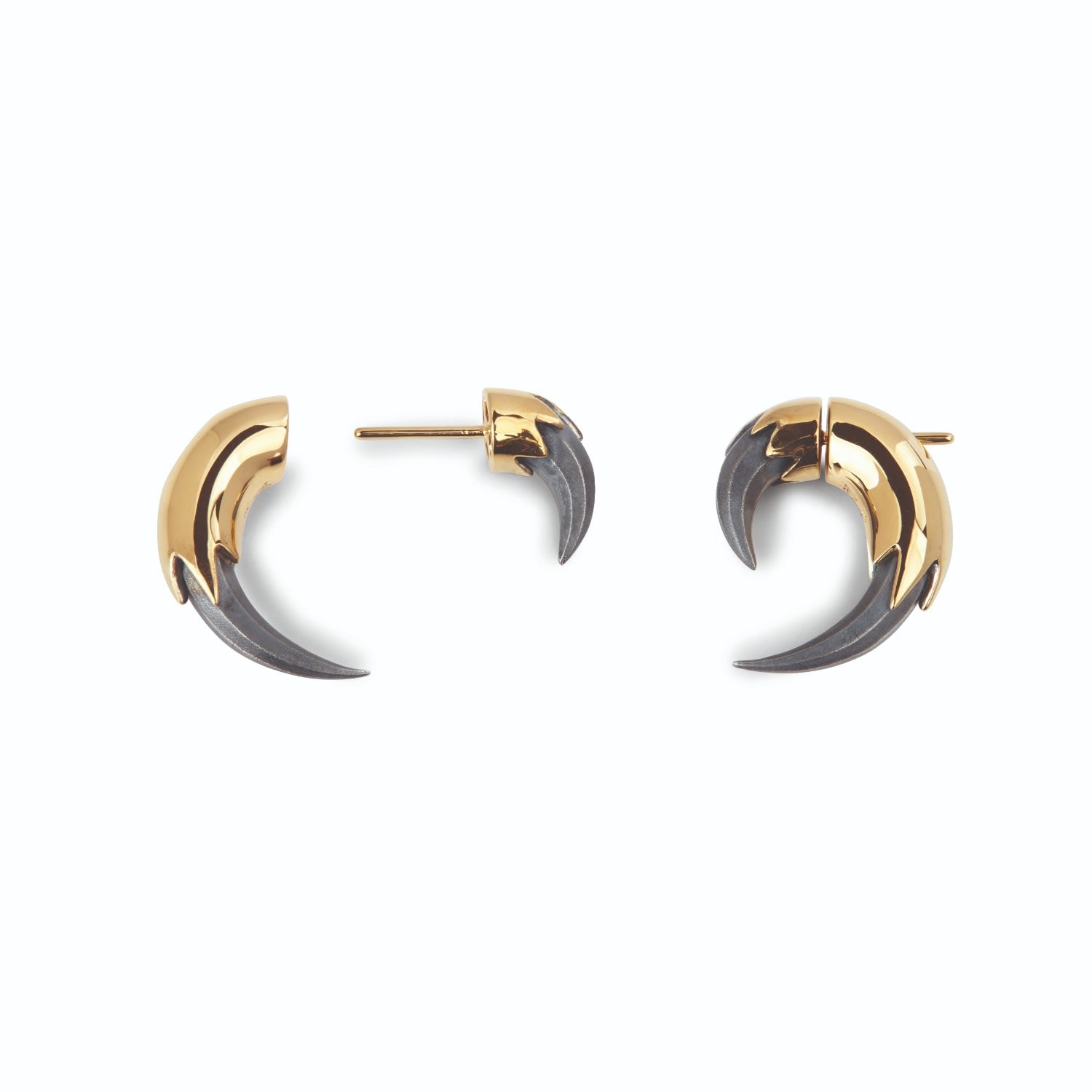 Small Vampire Claw Earrings Gold